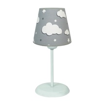 Şenay Aydınlatma Çocuk Odası Konik Kumaş Abajur-Gri  Bulut Diğer