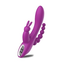 Red Fox Usb Şarjlı Klitoral & Anal Uyarıcılı Teknolojik Vibratör - Mor