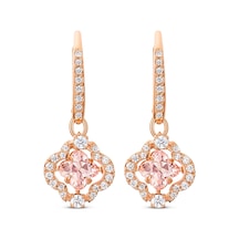 5516477 Swarovski Küpe Sparkling Dc-Pe Clover Czmo-Ros Rose Gold