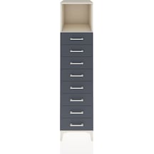 Kronos Dolap Tek Raflı 8 Çekmeceli 44x59x182 Aytaşı-antrasit Aytası