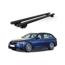 Kanca Bmw 5 Serisi 2010-2016 Uyumlu Siyah Kilitli Ara Atkı 120cm Port Bagaj Tavan Barı