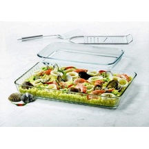 Paşabahçe Borcam Dikdörtgen Tepsi - Borcam Fırın Tepsisi 2'li Set