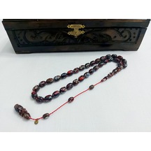 Soma Tesbih Dalgıç Usta İmzalı Yumurta Kesim Galalith Tesbih Ölçü : 8,5 X12