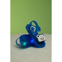 Eva Işıklı Kaydırmaz Tabanlı Figürlü Unisex Çocuk Sandalet Terlik 001