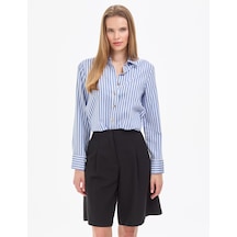 Pierre Cardin Kadın Lacivert Gömlek Desenli 50321224-vr033