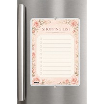 Alışveriş Listesi - A5 - Mıknatıslı - Pvc - Buzdolabı Notluk & Masaüstü - Yaz Sil - Planlayıcı - 4451 Çok Renkli