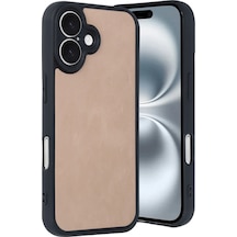 Apple iPhone Uyumlu 16 Kılıf Aras Deri Kapak - Pudra Evimdeyokyok