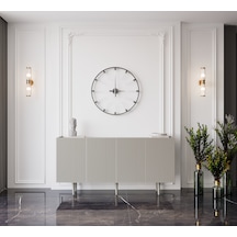 Enwood Capella Kum Taşı Rengi Mdf 4 Kapaklı Raflı 160 Lık Konsol