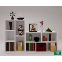 Kitaplık,dosyalık Açık Raf Antrasit&beyaz