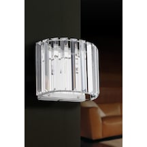 İstanbul Avize Elmas Gümüş Oval Kenarlı Kristal Taşlı Aplik Gümüş