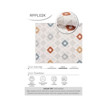 Youdayhomecollection Masal-beyaz/turuncu,mavi,bej - Oturma Odası, Koridor, Yatak Odası Halısı- Robot Süpürgeye Uyumlu-kolay Temizlenebilir - 80x100 Çok Renkli