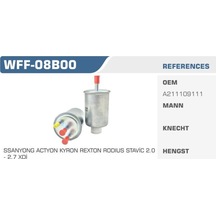 WINKEL WFF-08B00 Mazot Filtresi Ssangyong (2 Borulu)