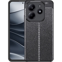 Adige Xiaomi Redmi Note 14 Kılıf Niss Deri Desen Silikon + Ekran Koruyucu