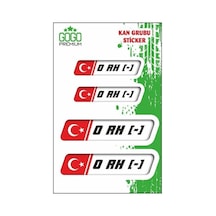 Kan Grubu Iı 0 Rh - Beyaz Dörtlü Damla Etiket Standart