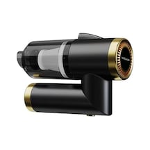 Rogfer Q8 Led Işık Kablosuz Taşınabilir El Araç Katlanabilir 9000pa Emme Vakum Süpürge Siyah