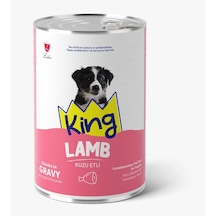 King Et Parçacıklı Kuzu Etli Yavru Köpek Konserve 400 Gr