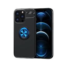 Apple İphone 13 Pro Max Kılıf Range Yüzüklü Silikon - Siyah-mavi 0.2M-Çok Renkli