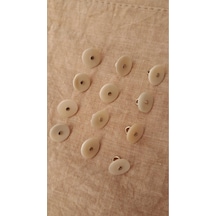 Doğal Hakiki Midye Kabugu Düğme -15 Mm 8 Adet