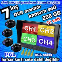 Ultra Mini 4 Adet 2 2 Cm Kamera Ve 7 İnç Dvr Monitör 12 Volt 256 Gb