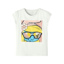 Name It Şirine Baskılı Kız Çocuk T-shirt Krem