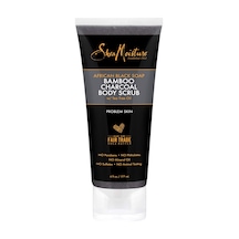 Shea Moısture Afrika Siyah Sabun Bambu Odun Kömürü Vücut Ovma Pul Pul Pul Pul, 6 Ons Diğer 06863474