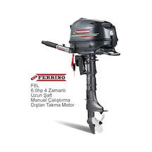 Ferrino 6 Hp 4t Dıştan Takma Motor Model:f6bml Uzun Şaft Manuel