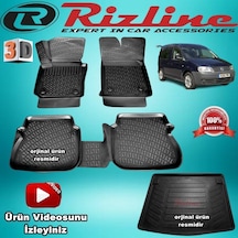 Vw Caddy 3D Paspas + Bagaj Havuzu Siyah 2004-2010 Arası Rizline N11.23068