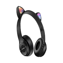 Mmpshop P47M Sevimli Kedi Bluetooth Kablosuz Mikrofonlu RGB Kulak Üstü Kulaklık