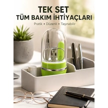 Northcity Modern Yeşil Tırnak Bakım Seti: Cımbız, Makas Ve Törpü Taşınabilir Ve Ergonomik