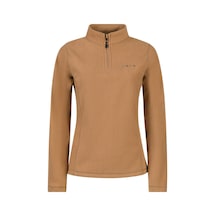 2as Camila Kadın Yarım Fermuarlı İnce Polar Sweatshirt Camel Camel