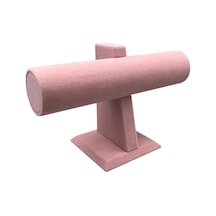 Yerli Üretim Süet Kumaş Pembe Renk Saat - Bileklik Sergileme Standı Çok Renkli
