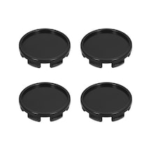 Yaozixa 4 Adet 55mm Abs Araba Tekerlek Merkezi Kapakları - Siyah Renkli Modifikasyon Kapağı Seti