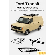 Ford Transit 1975-1994 Uyumlu 6 Oluklu Tavan Sepeti - Panelvan /