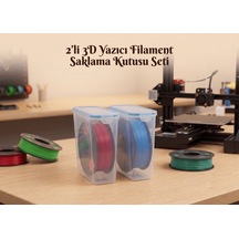 3d Yazıcı Filament Saklama Kabı Seti Hava Sızdırmaz Contalı 4.5 Lt 2'li Set Mab-179