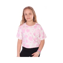 Toontoy Kids Toontoy Kız Çocuk Im Fıne Nakışlı Batik Tişört Açık Pembe