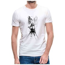 Anime Attack On Titan Baskılı Beyaz Erkek Tshirt (530982002)