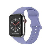 Wozlo iOS Uyumlu Watch 1, 2, 3, 4, 5, 6, 7, 8, Se Silikon Kordon Kayış - S-m Beden 38/40/41mm - Leylak