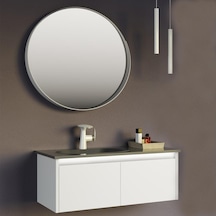Orka Lisbon 90 Cm Mdf Mat Beyaz Banyo Dolabı Takımı Beyaz
