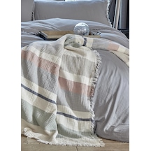 Dantela Gloria Soft Müslin Pamuk Çift Kiş. Yatak Örtüsü 240x260 Krem