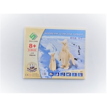 Ahşap 3d Penguen Maketi Puzzle