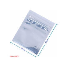 Kilitli Antistatik Poşet 10x15cm 100 Adet Şeffaf Su Toz Geçirmez Koruyucu Esd Metalize Torba Çanta