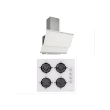 Silverline CS5349W01 - 3420 Classy 60 Beyaz Cam Ankastre Set
