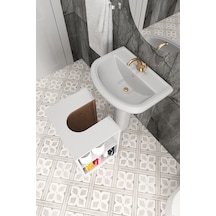 Rans Banyo Dolabı, Wc Alt Lavabo Dolabı Mdf Beyaz