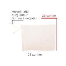Bakliyat Ham Bez Saklama Kesesi Büzgülü Ürün Yüzde Yüz Pamuk Kotondur 28x26 Santim Hacim 1,70 Kg