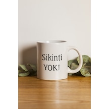 Porselen - Iqra - Sıkıntı Yok Motto Kupa Bardak. . Beyaz