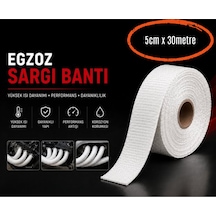 Egzoz Sargı Bandı Yanmaz Sargı Keçesi 30 Metre Beyaz
