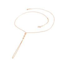 Şık 3 Sıra Kalp Model Gümüş Şahmeran Bileklik Taşsız - Rose Gold