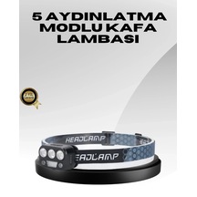 Ers Usb Şarjlı Led Kafa Lambası 300 Lümen Güç Göstergeli Çok Renkli
