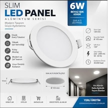 6w Sıva Altı Led Panel Beyaz Kasa Beyaz Işık Yuvarlak Spot Aydınlatma Diğer