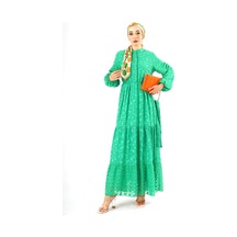 Yeşil Şifon Kawel Elbise Yeşil